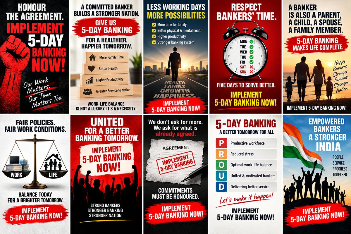 Ashurules09's tweet photo. HONOUR THE COMMITMENT — IMPLEMENT 5-DAY BANKING
Bankers have consistently served the nation with dedication, even during challenging times and extended working hours. The commitment towards 5-Day Bankingshould now translate into concrete implementation.
A commitment made to bankers must be honoured.
 A long-pending demand must not remain pending.
#5DayBankingNow #FBOIOA
@nilesh_pawar15 @aiboc_in @fboioa_india @PMOIndia @rupamsmail @UFBUIndia