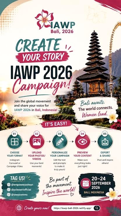 mineeaulia18's tweet photo. Bali siap menjadi rumah bagi para peserta IAWP 2026. Bersama kita jaga keamanan dan kenyamanan agar seluruh delegasi dapat mengikuti kegiatan dengan penuh semangat. Sukseskan Pelaksanaan Acara
#IndonesiaIAWP63 https://t.co/twZbMhCGOE