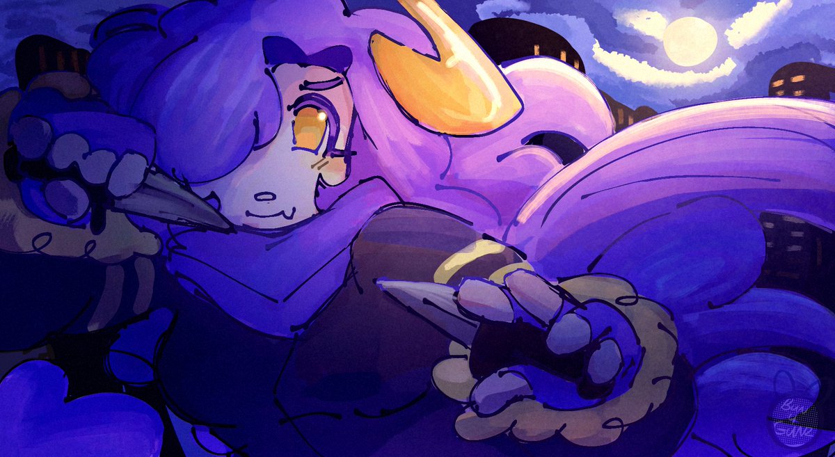 bun4guns's tweet photo. I drew the demon girl not a furry oops sorry 
grabs you @polearks https://t.co/SjEXCMK7Sg