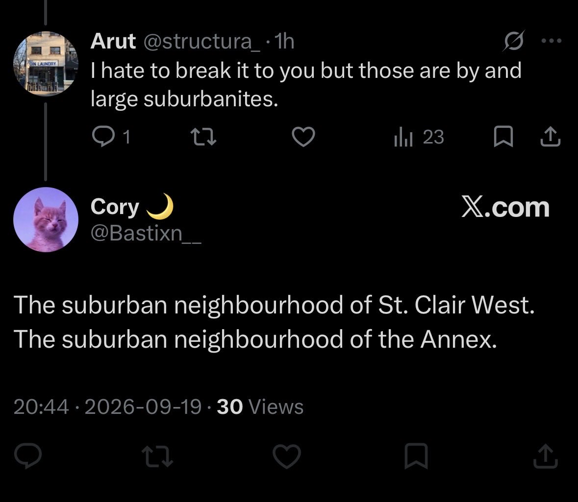 structura_'s tweet photo. @Bastixn__ @uhhhhhidk711 @RealPaulRoss Strange to reply then turn off commenting… However yes St. Clair W. including: Forest Hill, South Hill, Wychwood Park, Humewood-Cedarvale, Regal Heights, Earlscourt *IS* vastly suburban single family homes. 

And of then there’s much more suburban Toronto beyond St. Clair Ave. https://t.co/Rjf60evtic
