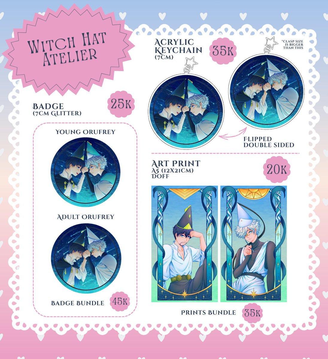 ms_wlll's tweet photo. [🔃&amp;💙are much appreciated!] 

My #CF23 catalogue is finally open!!
🗓️PO period 20-27 Sept 2026
🎁Pick-up only at Circle Warung Naon
📍Booth Number K-13AB
💝Fandom: Witch Hat Atelier
🔗https://t.co/2lKE12LvMD

#comifuro23 #cf23 #cf23catalogue #witchhatatelier #wha https://t.co/UcWhvCDHQy