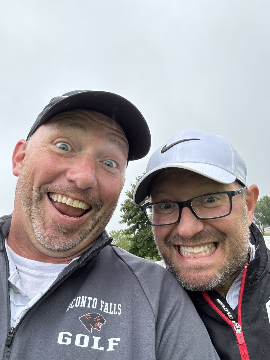 MR_JAGLER_OFES's tweet photo. Despite the soggy weather, tons of fun was had today at the Pointer Baseball golf outing. So many memories with these guys from 1998-2993, and a few more made today. Doesnโt hurt with a second place finish for our fourth top-two finish in four years. #RollDawgs #PointerPride https://t.co/DVo0YJVimO