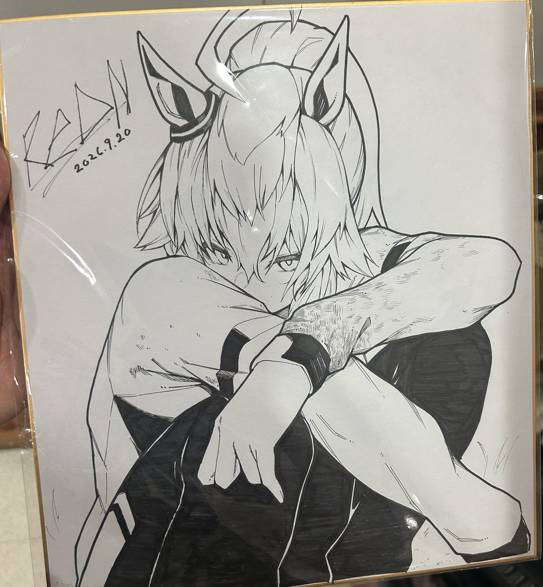 Dainagon_azk's tweet photo. オグリの色紙出来ました！ https://t.co/mnAD03fYtH