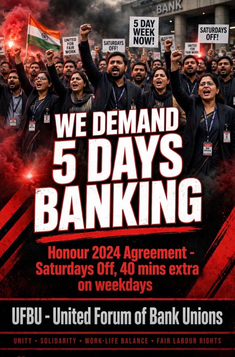 mahendrasattav's tweet photo. This is not a new demand. It is a settled commitment. ✊

The Joint Note dated 08.03.2024 must be honoured.
5-Day Banking is a long-pending reform—deliver it now!

#5DayBankingNow #5DaysBanking #UFBU @fboioa_india 
@MahatojMeena 
@nilesh_pawar15 https://t.co/7ybWmg3b1p