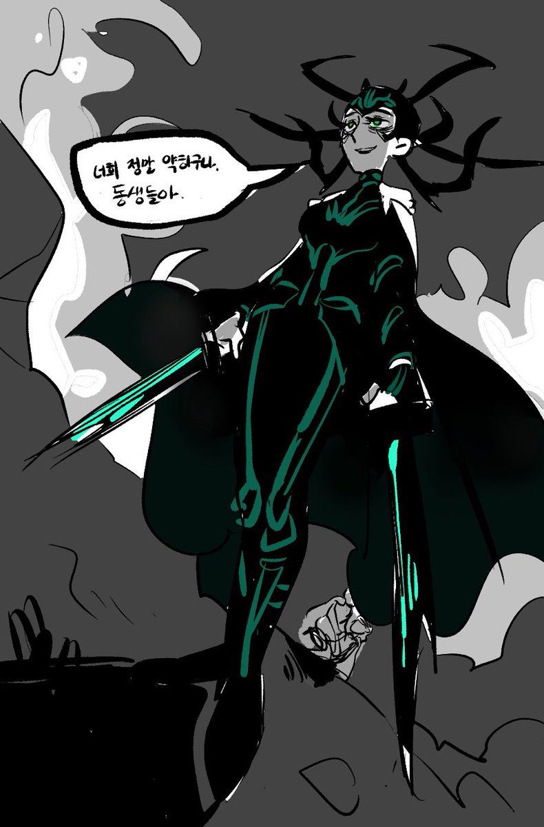 woodyispride's tweet photo. 누나도와줘
#thor #loki #hela https://t.co/CS2q3ddqIS