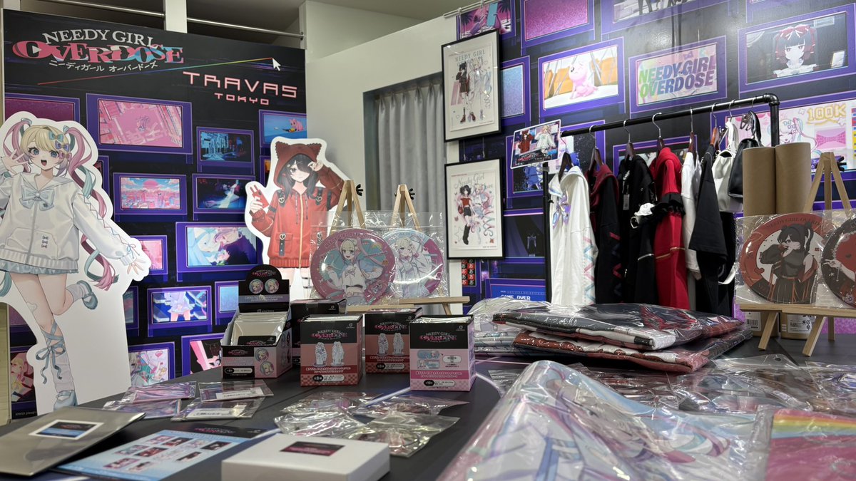 acro_ikebukuro's tweet photo. アニメ『NEEDY GIRL OVERDOSE』
@needygirl_anime
XTRAVAS TOKYO のコラボ開催中！！

開催期間
9/19~

コラボにあたり、限定アパレルや池袋店限定でのグッズ展開も行っております!!

#ニディガ #needygril #超てんちゃん https://t.co/g2HDFhDjLE