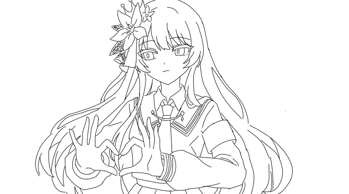 okasaannn's tweet photo. 線画ですが…良ければ… https://t.co/SGDXzZmbWl