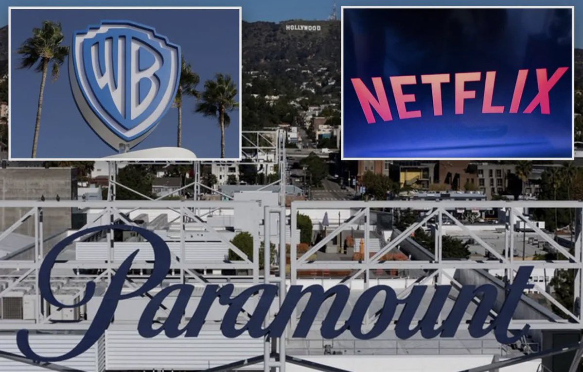 Real_CineSource's tweet photo. BREAKING: Netflix Stock Falls After Wells Fargo Downgrade while at the same time Paramount Skydance stock rose roughly 6% to 9% in after-hours trading on Friday, September 18, 2026 https://t.co/JL2qQMO05i