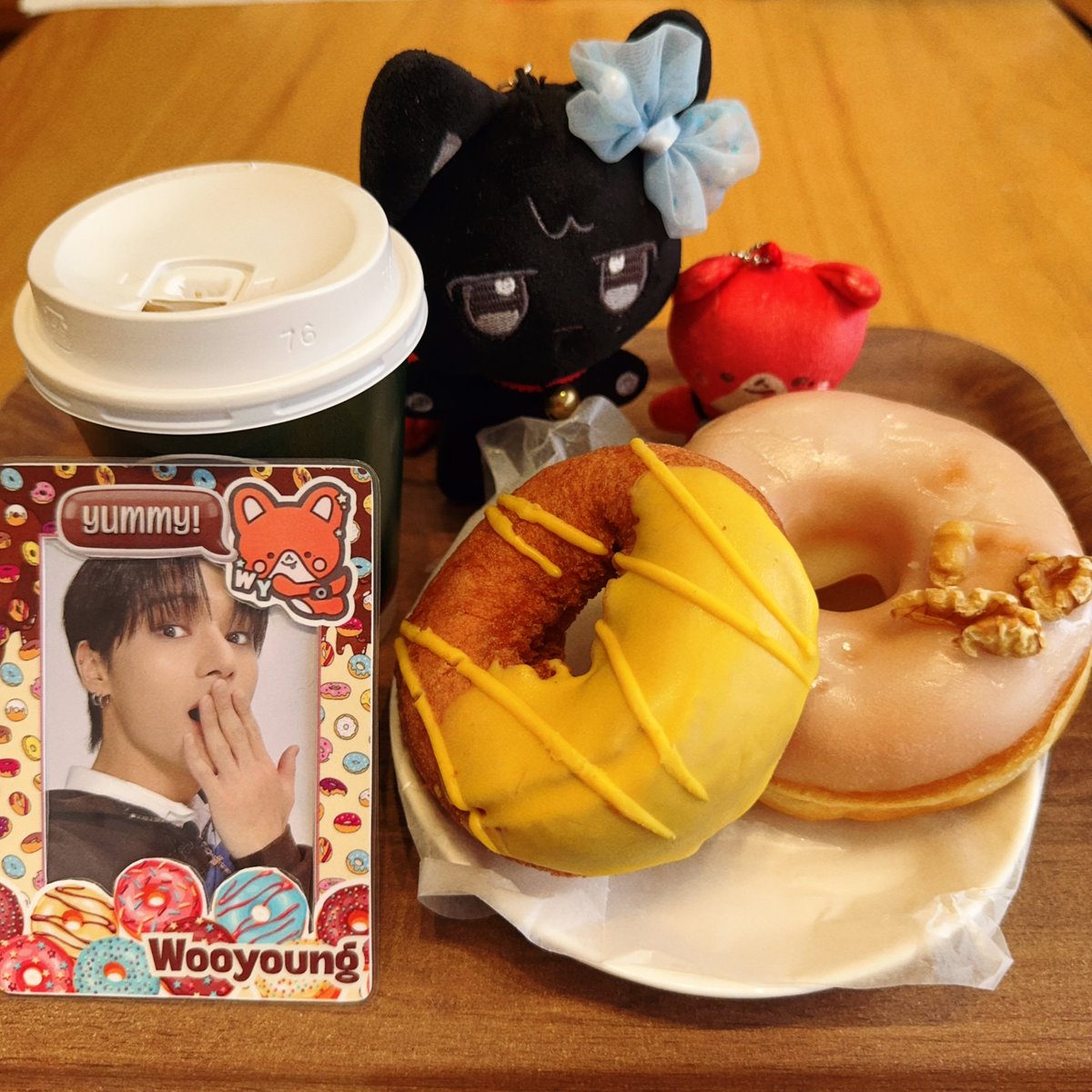 woo_archer's tweet photo. めちゃかわいい🍩トレカケース届きました✨けいちゃんありがとう♡♡
さっそく🍩と共に😋💓
@KTEEZ1107 https://t.co/dyZ1T9AF0g