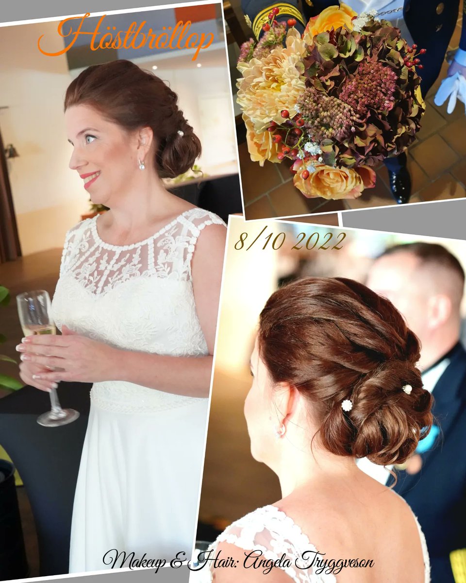 TalithaDessit's tweet photo. Höstbröllop och klassisk brud med låg elegant knut med hårsmycke. Underbara höstfärger i Ulrikas bukett som vi tog upp även i sminket. More from that wedding in my Blogg
Weddingday 2022-10-08
Bride: @ulrikawass
Venue: @djuronaset
Hairstylist &amp; https://t.co/e70kChSVpg