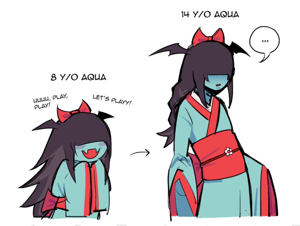 TommyAlaMode's tweet photo. To me, Aqua always came off as the type of kid who becomes emo af after becoming a teenager

#deltarune https://t.co/MN4ieNMyBU