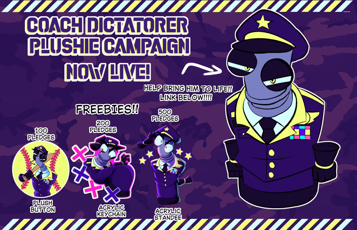 bonezgraveyard's tweet photo. COACH DICTATORER HERE!

Help bring your favorite softball coach to life in a huggable plushie form! We need 100 pledges to make him real 💙

🔗 Below! 💙💙 https://t.co/3Arx0daZFs