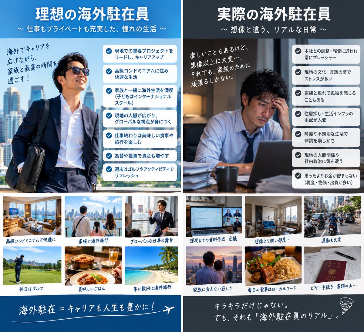 gochuzaiman's tweet photo. 海外駐在員あるある

理想の海外駐在員ライフを全て謳歌できている人ほぼいない説 https://t.co/MRv8U6aZWS