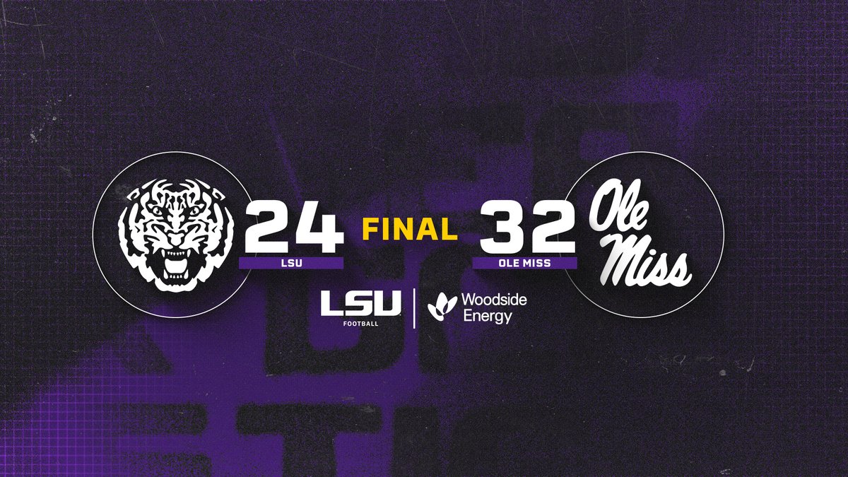 LSUfootball's tweet photo. Final https://t.co/4K2Hq9Qoir