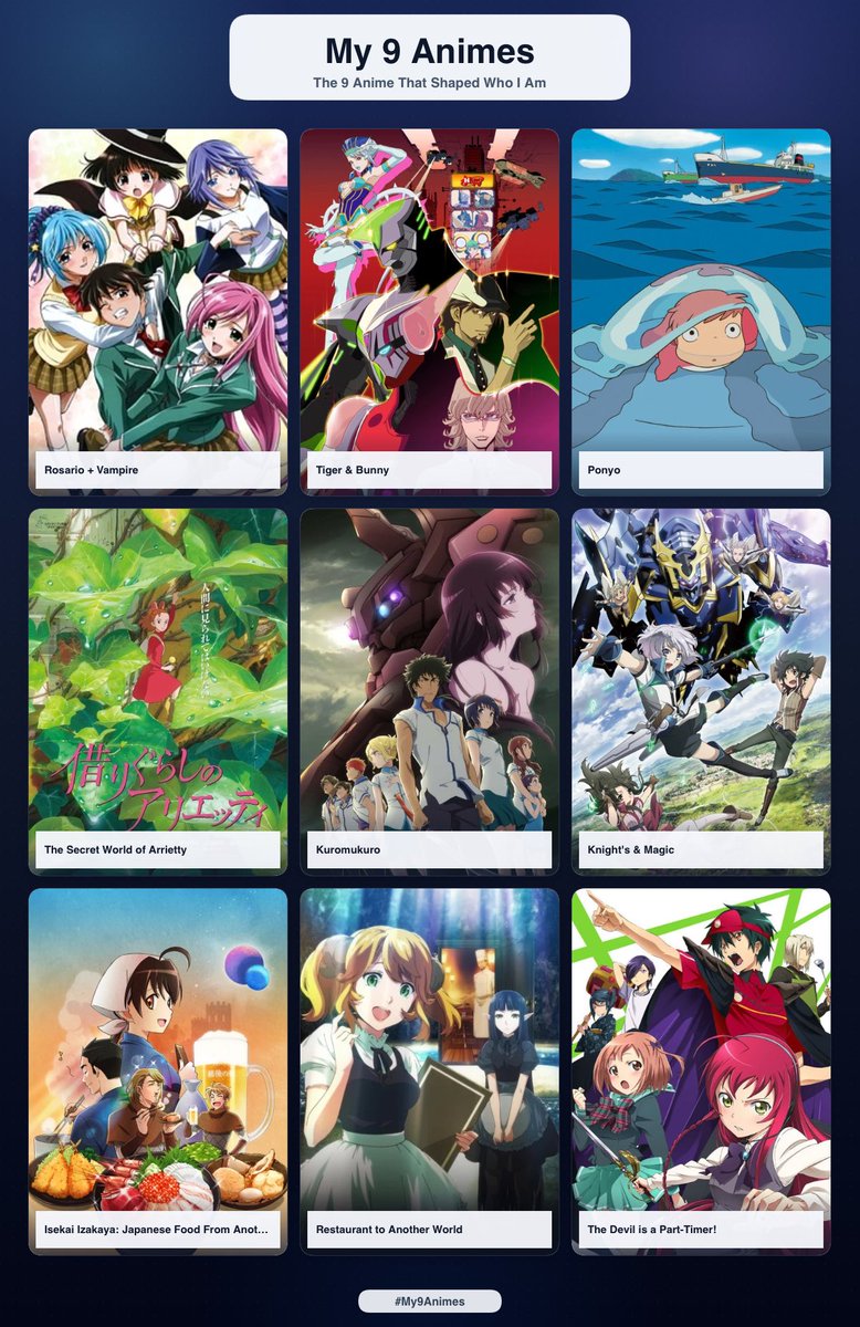FenexVT's tweet photo. Absolute favorite 9 anime that I would say shaped me and my childhood! https://t.co/3Rz83zXsEW