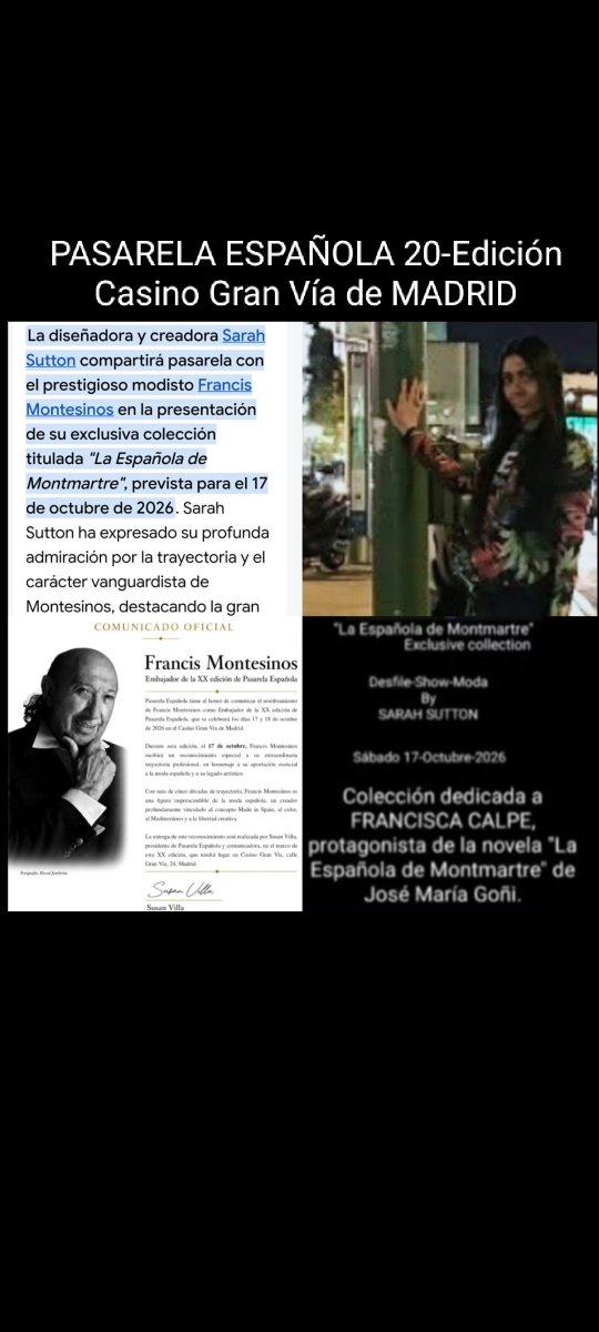 boutiquessutton's tweet photo. #FrancisMontesinos y #SarahSutton #fashion #moda #PasarelaEspañola #Madrid #sarahsuttonmoda https://t.co/8ffEeESEDm