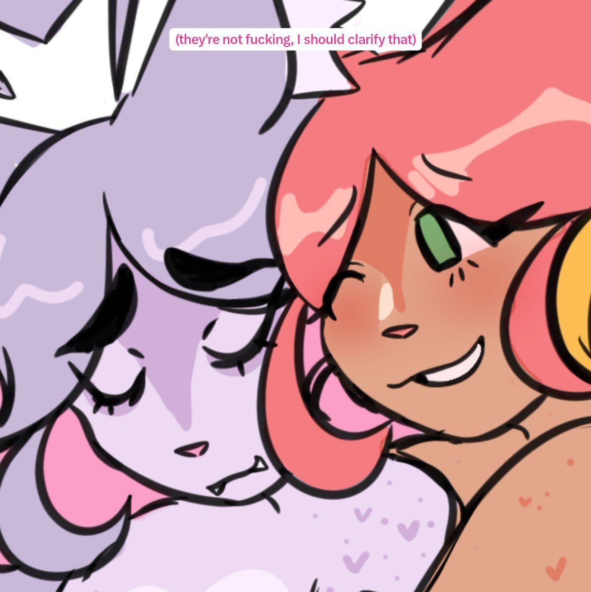 Cookiesuxatart's tweet photo. WIP!!! I swear I'll finish this one it'll look super pretty because they're both pretty girls and pretty girls are pretty so in turn it'll make MY drawing really pretty 
#mew4mew my belveds https://t.co/zzmcPzVp1h
