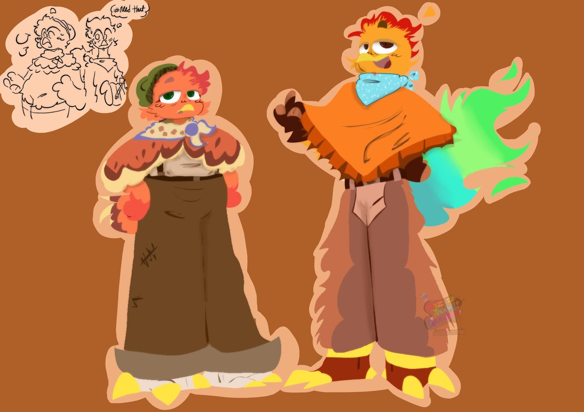 Shaz_Iz_Trazh's tweet photo. Ginger and Rocky designs I did for fun<3
+some doodles I did last night 
( #chickenrun ) https://t.co/E3CkXJHkUg