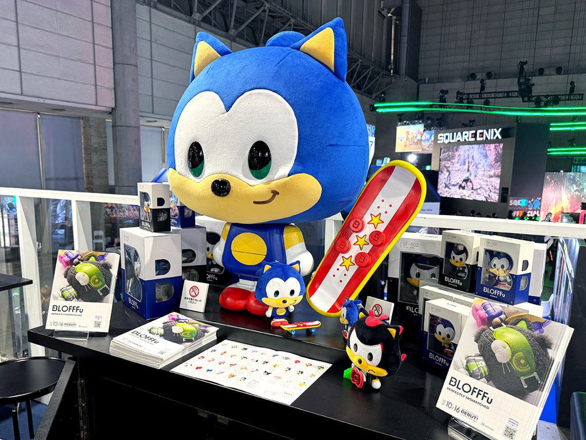 SEGA_OFFICIAL's tweet photo. #TGS2026 に出展中のクリエイターラウンジ「ZETA DIVISION × SEGA Lounge」に、セガ フェイブの新ブランド「BLOFFFu」が展示されていました!
#BLOFFFu https://t.co/NDK1yOIJiT