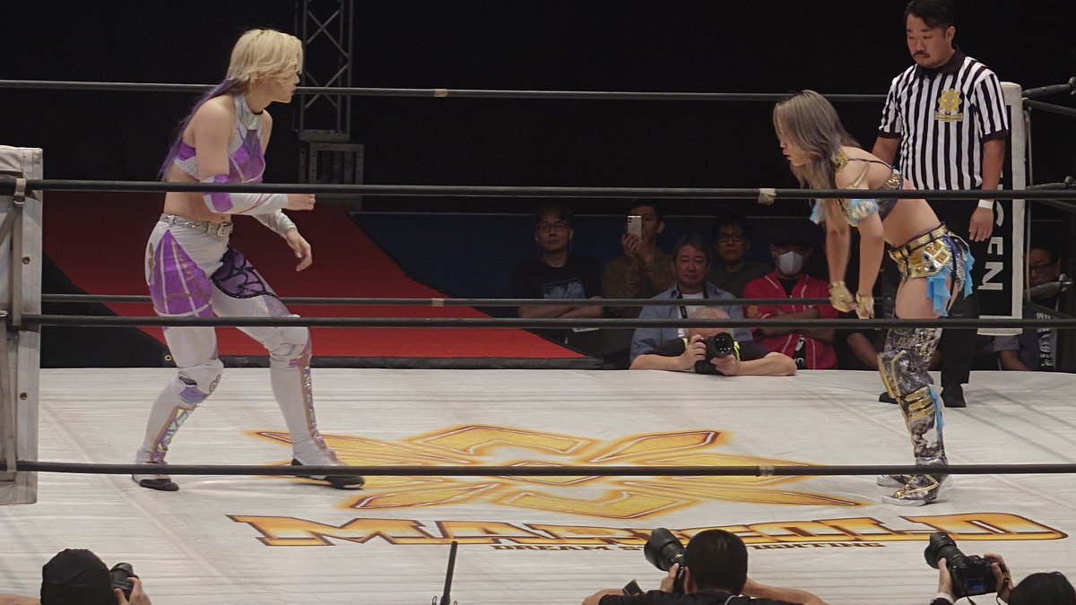 GiantsJarvey's tweet photo. #プロレス観戦 真っ最中
2026.9.20 マリーゴールド後楽園
第6試合 決勝トーナメント準決勝
#ビクトリア弓月
vs
#天麗皇希

#pw_mg https://t.co/CeDFhZTSX9