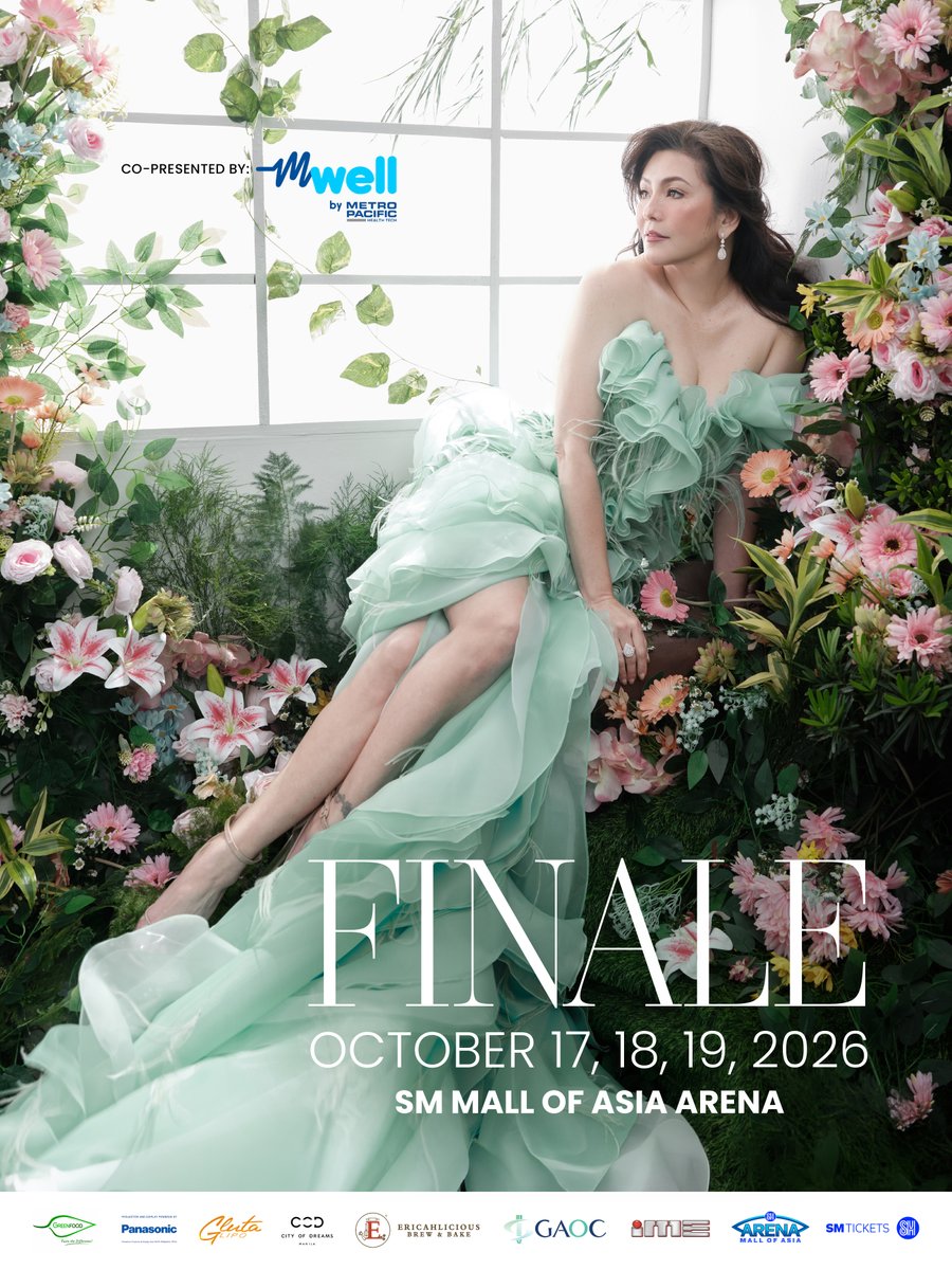 iMusicEnt_Inc's tweet photo. F I N A L E

October 18, 2026 | 8:00PM
SM Mall of Asia Arena 

Additional Sections with OBSTRUCTED VIEWS added for the October 18 free concert. Registration starts TODAY (September 20, 2026) 12:00NN TO 3:00PM ONLY via https://t.co/7Va1ZfSIFC

Stage Direction by Paolo Valenciano 
Musical Direction by Raul Mitra 

Photographed by Dookie Ducay 
Creative Direction by Eugene David 
Production Design by Ar-j Madarang 
Wardrobe Styling by Rainier Dagala 
Gown by Cocoy Lizaso 
Hair by Jonathan Velasco 
Hair Assisted by Shasha Tagud 

Follow @iMusicEnt_Inc and Official SM Ticket channels for further details.

#RVAFinaleConcert