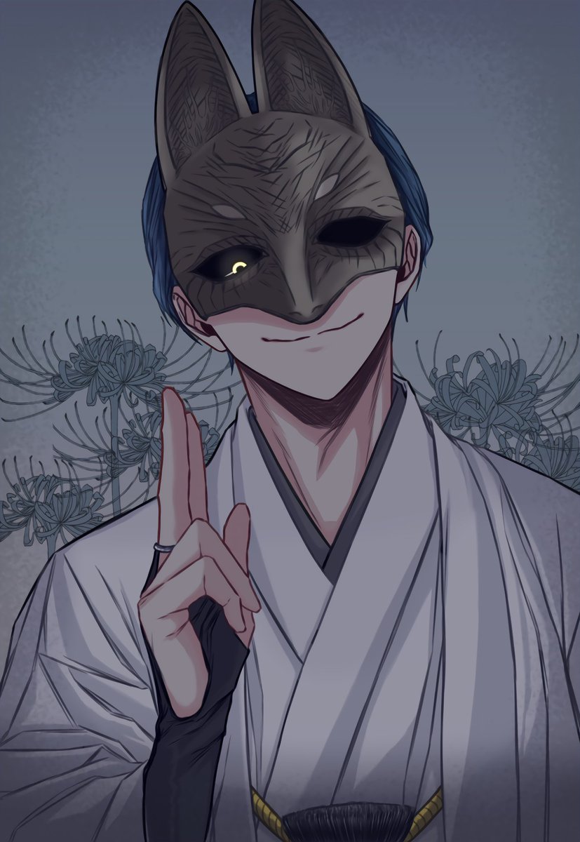yusei0790's tweet photo. SILENTHILLコラボ記念 狐面センター長
#都市伝説描きたいセンター https://t.co/kRbCwxyAB8