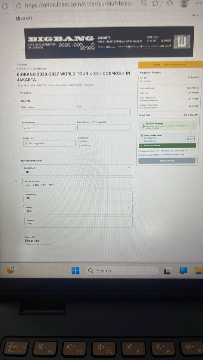 renjendoyluff's tweet photo. 1 tix cat 5b
bigbang jakarta isi data sendiri
fee 250k https://t.co/qo5p35XGtF