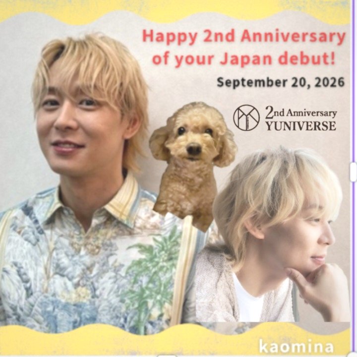 kao1mina's tweet photo. 日本ソロデビュー2周年おめでとう🎉 この1年、たくさんの活動と笑顔を届けてくれて幸せでした🍀 ́- 3年目もユチョンが歩む道を一緒に歩かせてね👣 これからもずっと応援してます💖
#ユチョン日本デビュー2周年おめでとう    
#유천_일본데뷔_2주년_축하해    
#Yuchun_JapanDebut_2ndAnniversary https://t.co/rH90gdsbF5