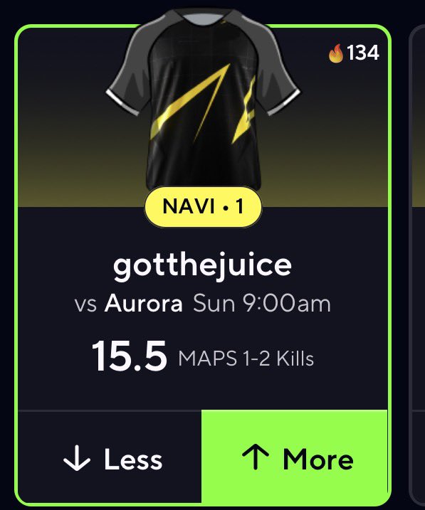 VOLTProjections's tweet photo. VOLT ⚡️ Dota 2 POTD 🔒

Let’s test out our new Dota2 projections, eh? The CS2 board sucks!

Gotthejuice “O” 15.5 Kills

Best price: PrizePicks, Underdog- 15.5

Projection: 18.8 Kills

Current POTD record: 11-4 https://t.co/fMkdN8JOrd