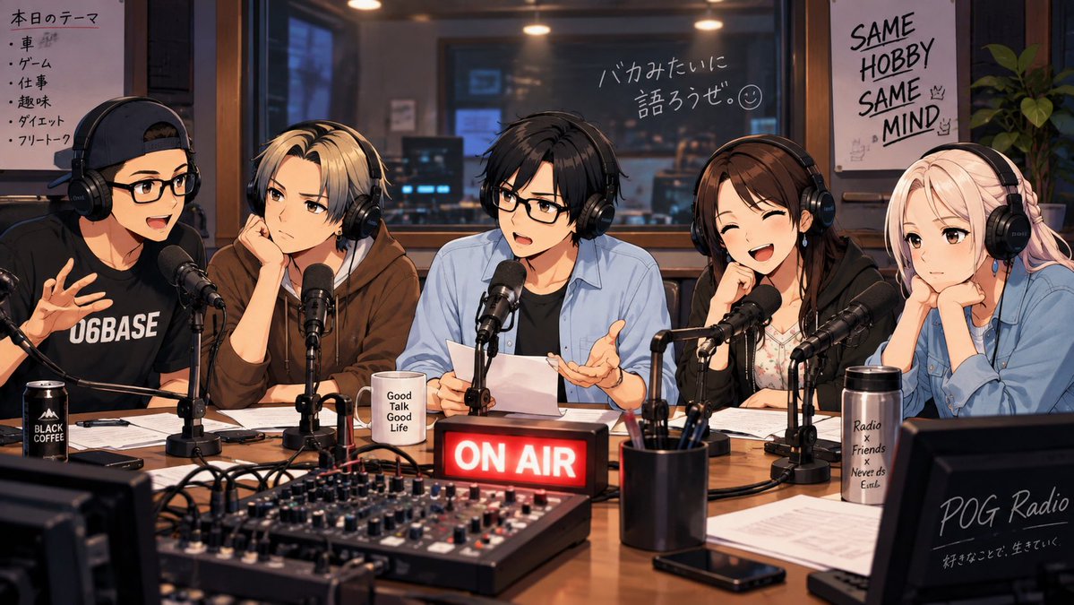PeaceOfGangstar's tweet photo. 本日19時頃からラジオ配信でーす📻
適当な奴らの適当な感じのラジオ、作業BGMに(ならないかも)どうぞ〜 https://t.co/g7urzuJhKd