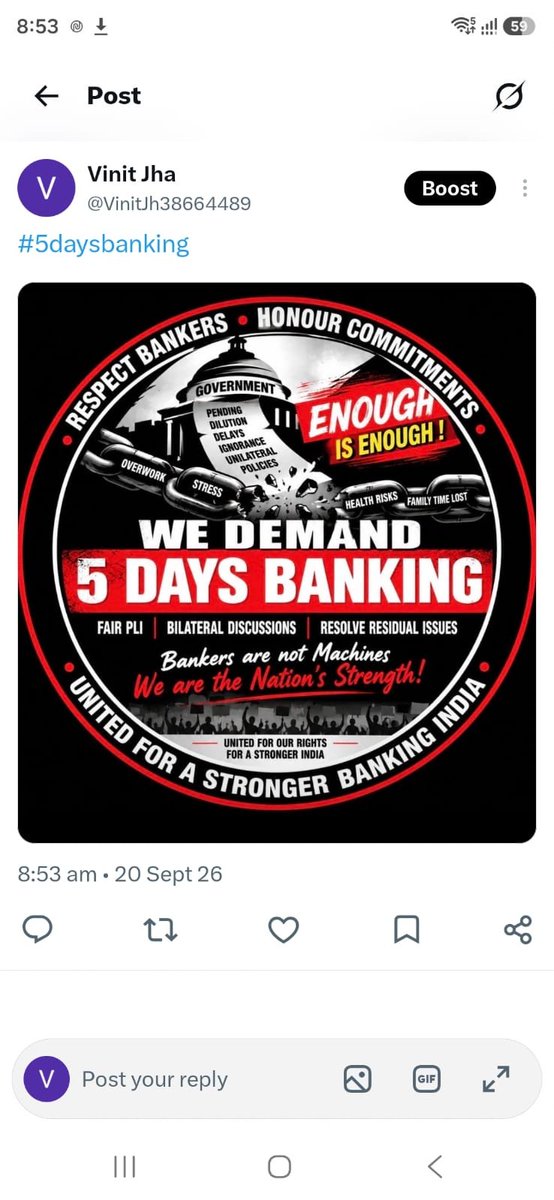 ks9458's tweet photo. @UFBUIndia #5daysbankingnow https://t.co/FWwWNQhwyb