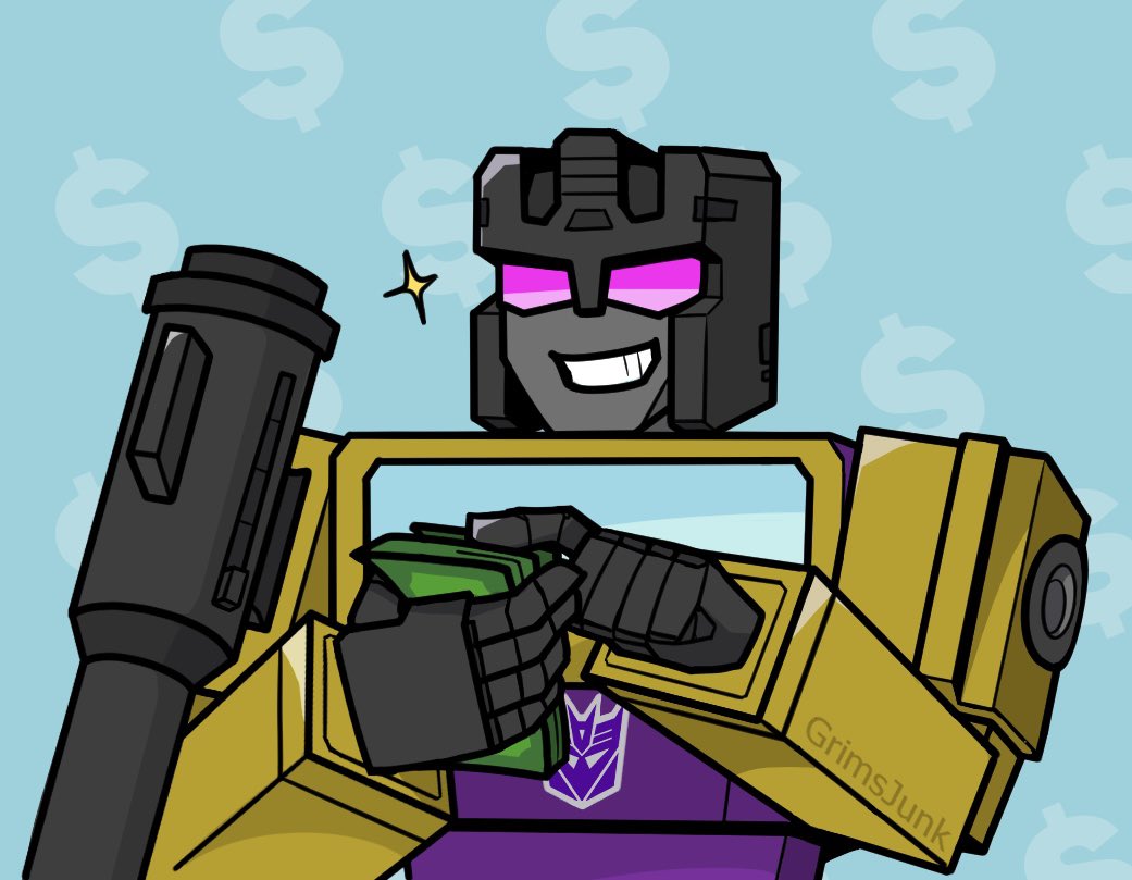 GrimsJunk's tweet photo. Old swindle drawing I made for my pfp on magma 
If he ever appears in the tf gogo comics, ill start bawling out of happiness 
#transformers #swindle #maccadam https://t.co/M1vihpOLMT