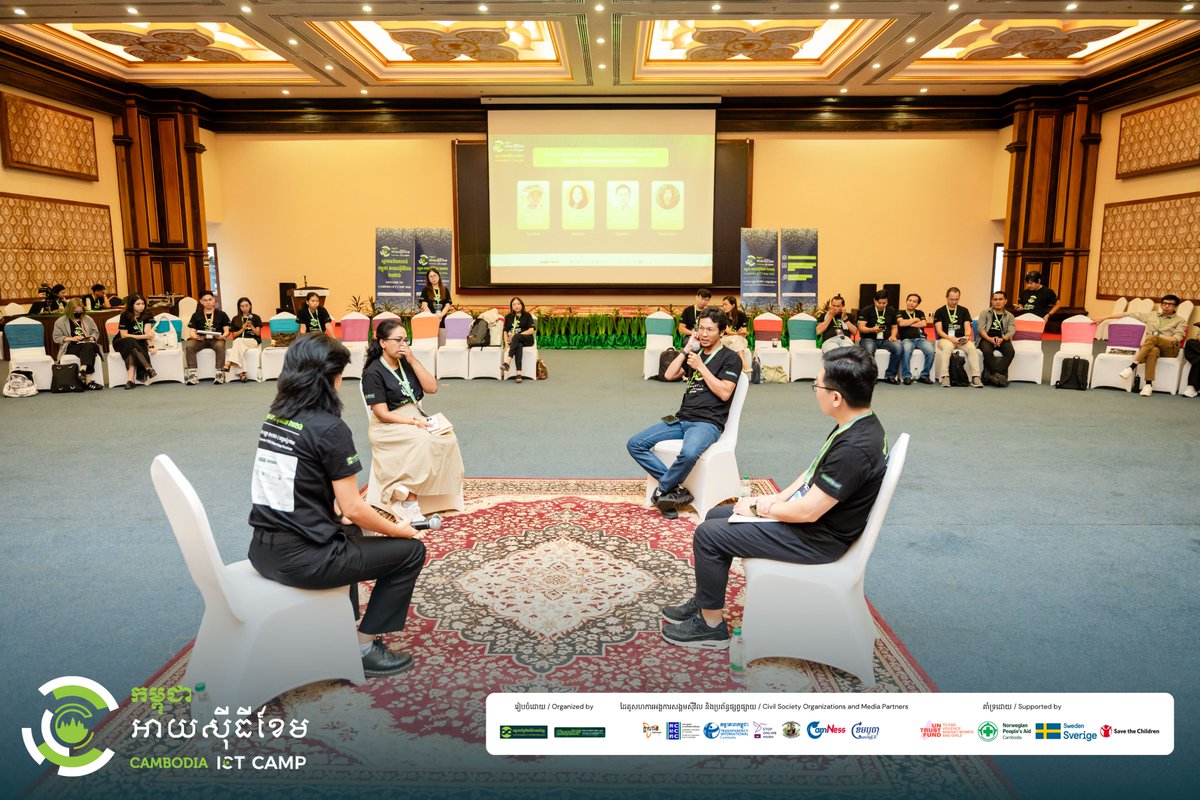 opendevcam's tweet photo. 📸 Day 1 of Cambodia ICT Camp 2026! 🌐💡

A glimpse of our participants enjoying today’s sessions and activities. More exciting moments await tomorrow! ✨

🗓 19–20 Sept | Siem Reap, Cambodia
#CambodiaICTCamp2026 #CambodiaICTCamp #ODC #CamIDF https://t.co/z0xUTC2V3q