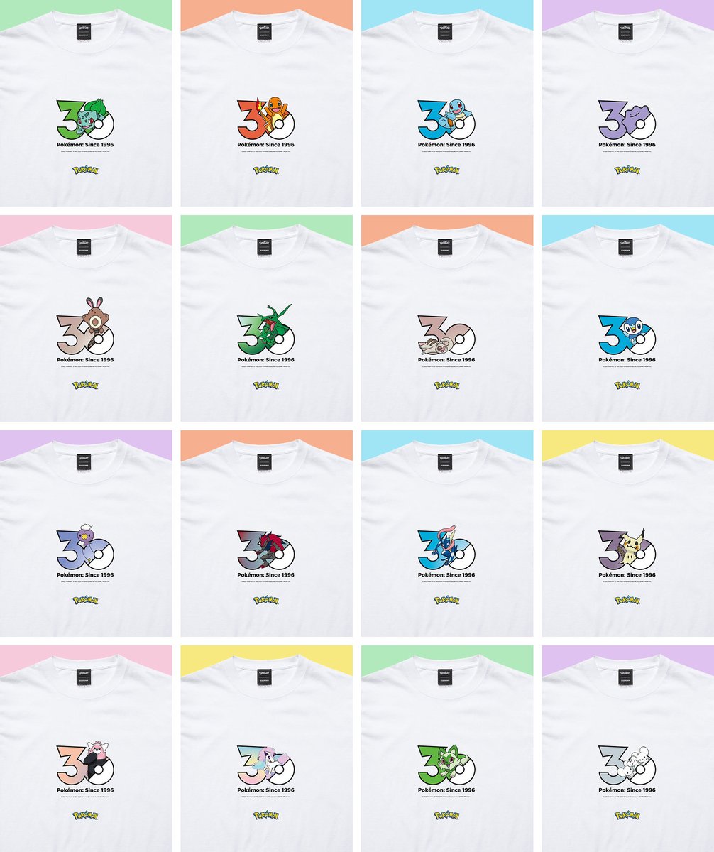 Kinpakuya_shop's tweet photo. これ1匹に決められる？😂

ポケモン30周年記念で
＼1,025匹がTシャツに！／

👕各3,960円
📏全13サイズ
🎁限定BOX入り
⚡️ピカチュウロゴステッカー付き

さらにメガシンカ・ゲンシカイキ・キョダイマックスも追加予定👀

#ポケモン #ポケモン30周年 #ZOZOTOWN #ポケモングッズ #Pokemon https://t.co/O2XdwaY5cs