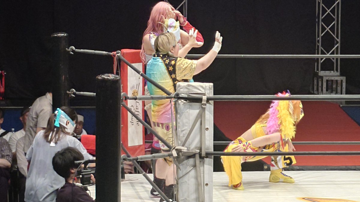 GiantsJarvey's tweet photo. #プロレス観戦 真っ最中
2026.9.20 マリーゴールド後楽園
第7試合
#後藤智香 #メガトン #ハミングバード
vs
#南小桃 #橘渚 #心希

#pw_mg https://t.co/qFcqUeFerF