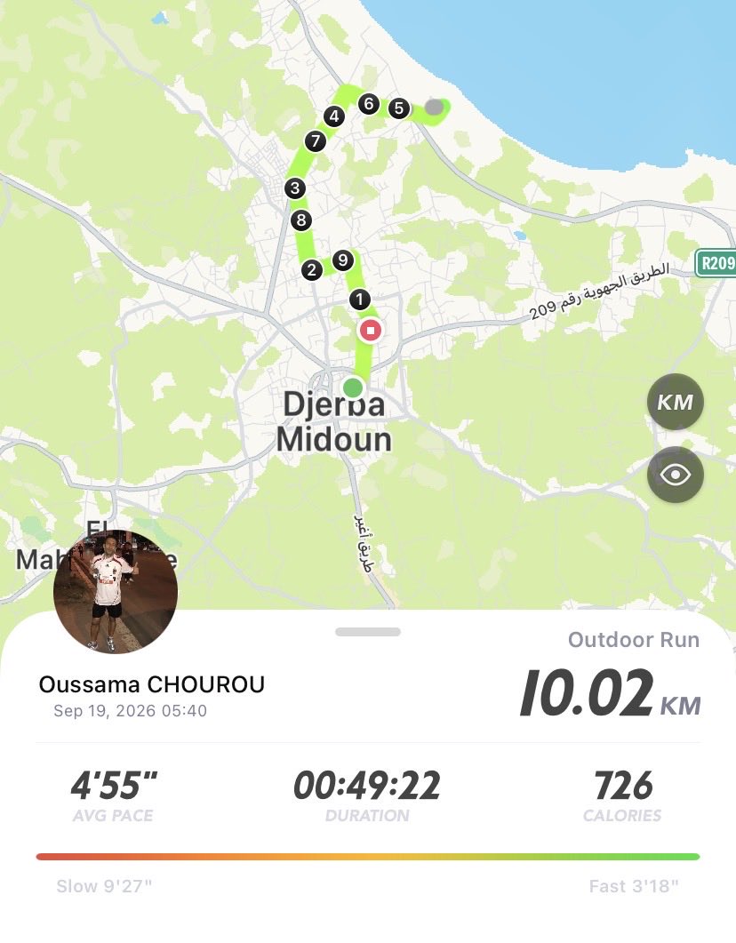 Oussama_Chourou's tweet photo. Morning 🌞 run 🏃‍♂️
- Running Keeper 100 Days : Day 70/100
- World River Run, Day 3/10 : 10,02 KM
@MinaGuli @RunBlueOfficial 
#AmoCorrere #MidounRunningClub
#WorldRiverRun https://t.co/K3zTLv1HxM