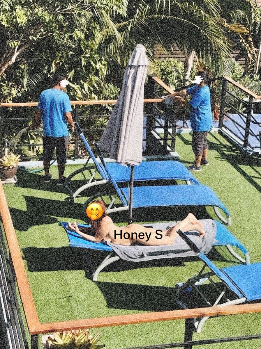 Honeynaturist's tweet photo. Ramai gak yg dm tanya naturist resort tu kene naked ke? Mmg kene la..
Staff so far tmpt yg i g x naked la..
Depend la kat resort tu punya rule..
Pool mmg wajip naked.. yg area dining ape sume tu maybe ade yg pakai towel..
Tp for me.. keluar bilik jer mmg i naked terus😜 
TB jer https://t.co/hdtS2P8iAb