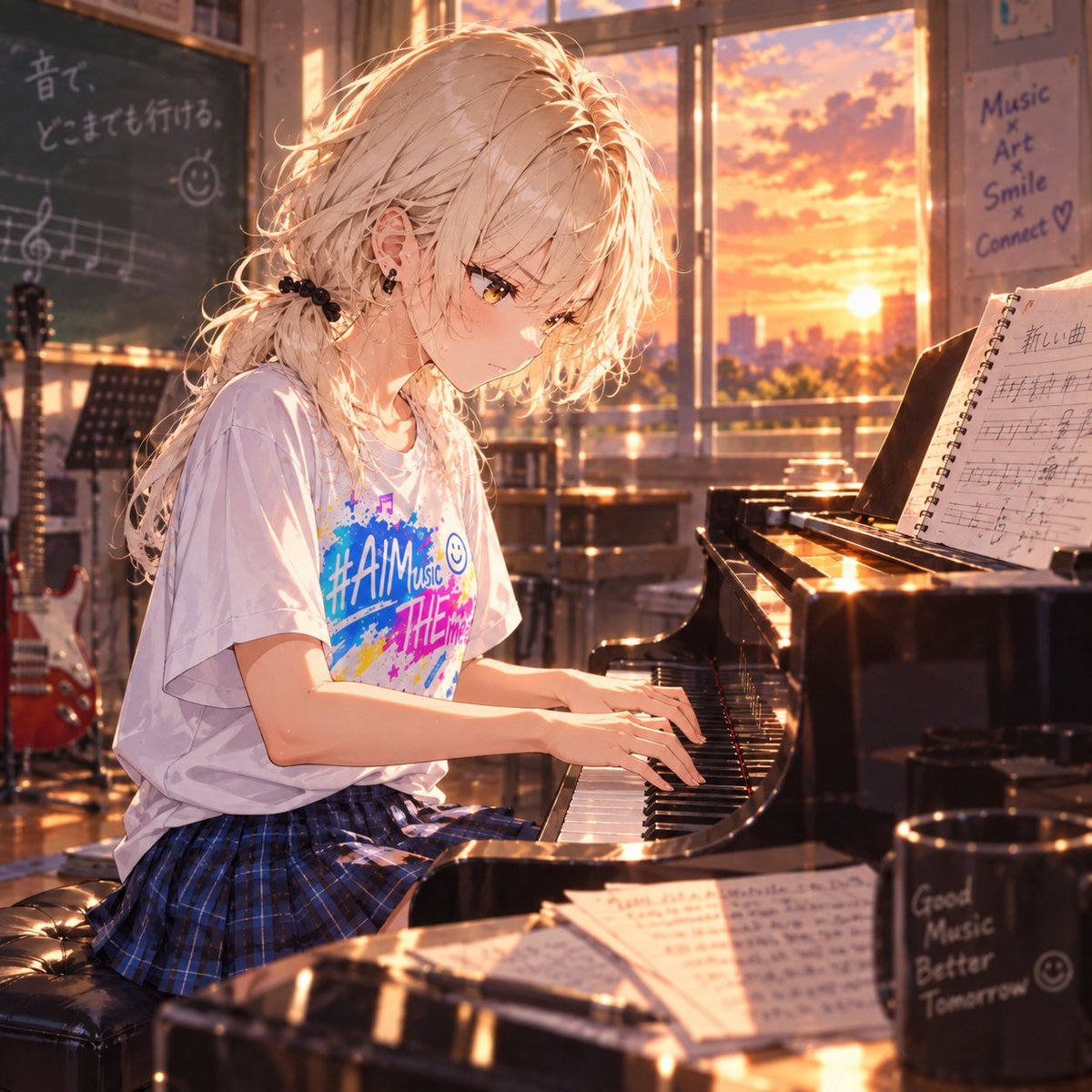 justice_Y2025's tweet photo. みなさんの曲に触発され、さらに創作意欲が増してきたるりさん。
というわけで、２曲予定で新曲制作中。
頑張ってます！
次は、しっかり聴かせる曲を目指します。 https://t.co/HILWkGXyqZ