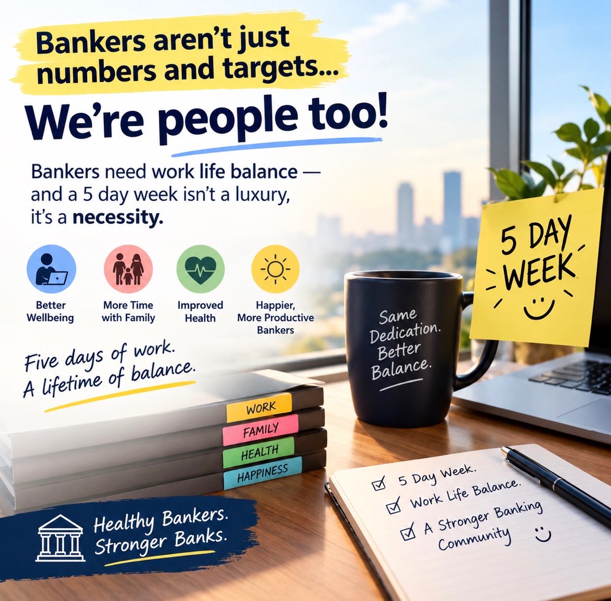 Vikramlede's tweet photo. Bank employees deserve the same respect and benefits that other sectors, like RBI and LIC, already enjoy with their 5-day week. #5DayBankingNow #AIBOC 
@PMOIndia https://t.co/l1f3JUra1D