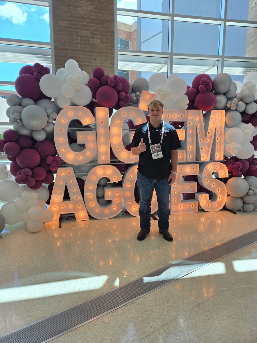 PaytonJ_2028's tweet photo. Had a great time today @AggieFootball visit thank you @3ironsg for making this possible hope to keep building the relationship!!!! @cmoorefrog @coach_hadac @5StarFBRecruits @GRIT_FIT_ https://t.co/70reERq0Ox