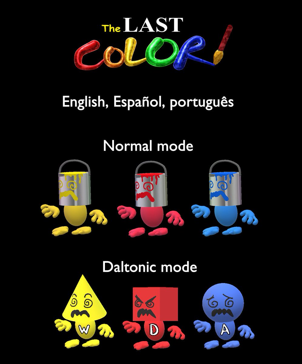 RevovT's tweet photo. Entre algunas sugerencias sobre mi juego 

agregare el portugués como nuevo idioma 
y un modo daltónico 

#gamedev #indiegame #indiedev https://t.co/5WEkkHUcgI