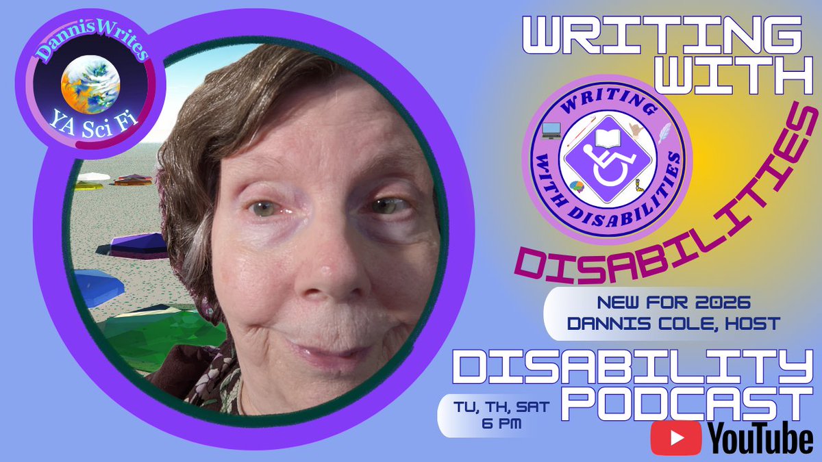 DannisWrites's tweet photo. New podcast on Tu, Th, and Sat 6 pm EST where I talk about disability and how it affects my life.
#disabilities #writer #writinglife #podcast #solutions #publishing @DannisWrites #YouTube https://t.co/SIdGCtDZQb