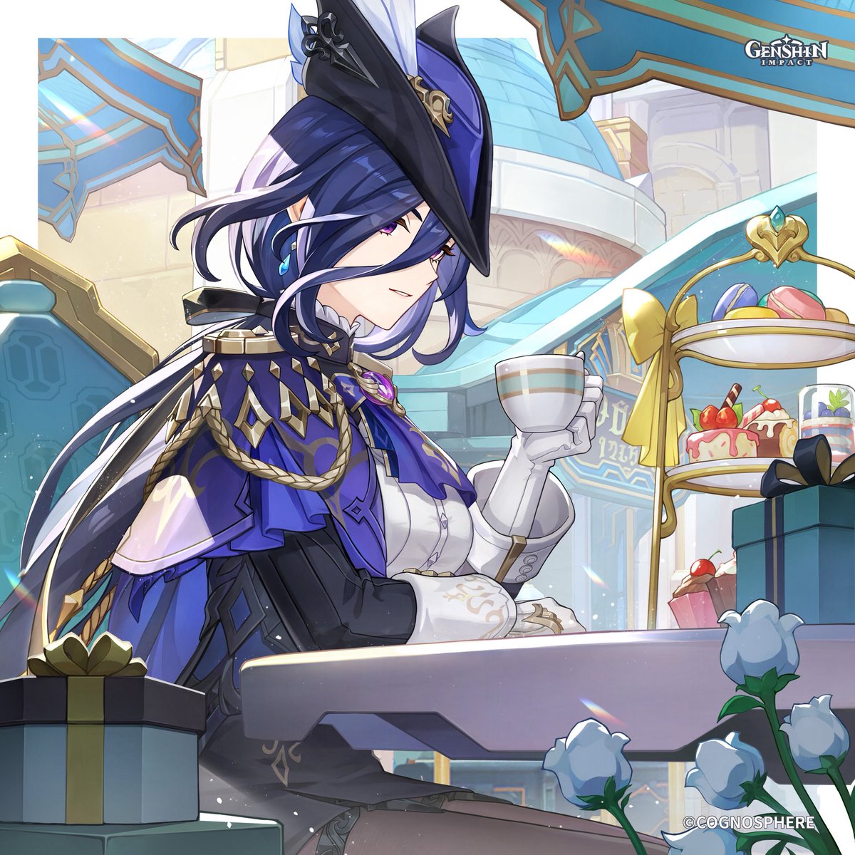 clorindestwt's tweet photo. all of clorinde’s birthday arts so far! which is your favourite? 💟 https://t.co/wriUdug3XG