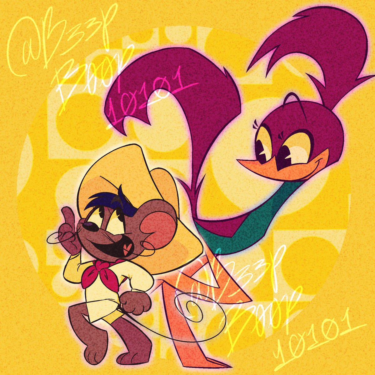 B33pB00p10101's tweet photo. The fastest creatures alive🧀🪶
#RoadRunner #SpeedyGonzales #TLTS #TheLooneyTunesShow https://t.co/cc34WMXQjH