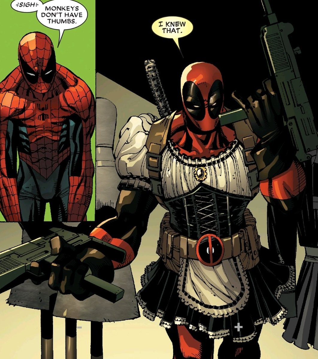 itspbparker's tweet photo. I think of you so much, Wade in this maid outfit... #deadpool https://t.co/P97bdGbsx6