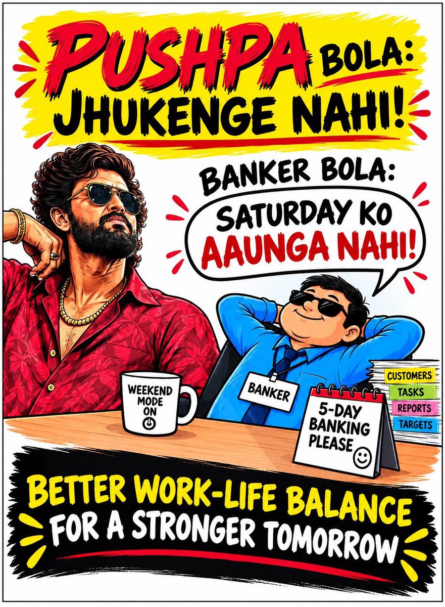 NigamBrahmbhatt's tweet photo. Bankers deserves #5DayBankingNow
@fboioa_india @nilesh_pawar15 @UFBUIndia @aiboc_in #FBOIOA https://t.co/JriC7i8gT6