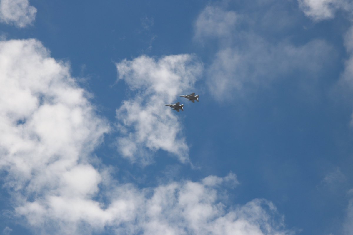 horin32's tweet photo. ミッキーのパレードなんてꉂ🤣𐤔
僕ちんはF15戦闘機のオープニングフライトを見に来たんだよ！笑ꉂ
からの⬇⬇

ミッキー！ミッキー！！ミッキぃぃぃいー最高！！！！(,,> <,,)ｶﾜｲｰ💕

#新千歳空港開港100年記念記念パレード
#千歳市
#ミッキーマウス https://t.co/xvmcUBNTkn