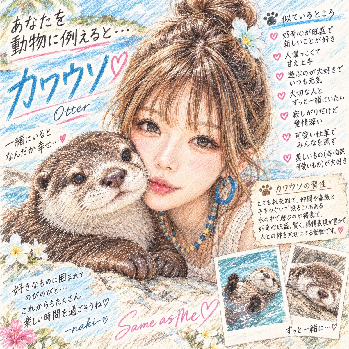 nakinnnnnn's tweet photo. 巷で流行りのやってみた𓂃◌𓈒𓐍
カワウソーーーーーー🦦
ぺろさん(@yochipero0443 )へ。
これからは私を豚扱いじゃなく、カワウソ扱いしてね( •́ㅂ•̀ )ﾌｯ https://t.co/tJ56J9F903