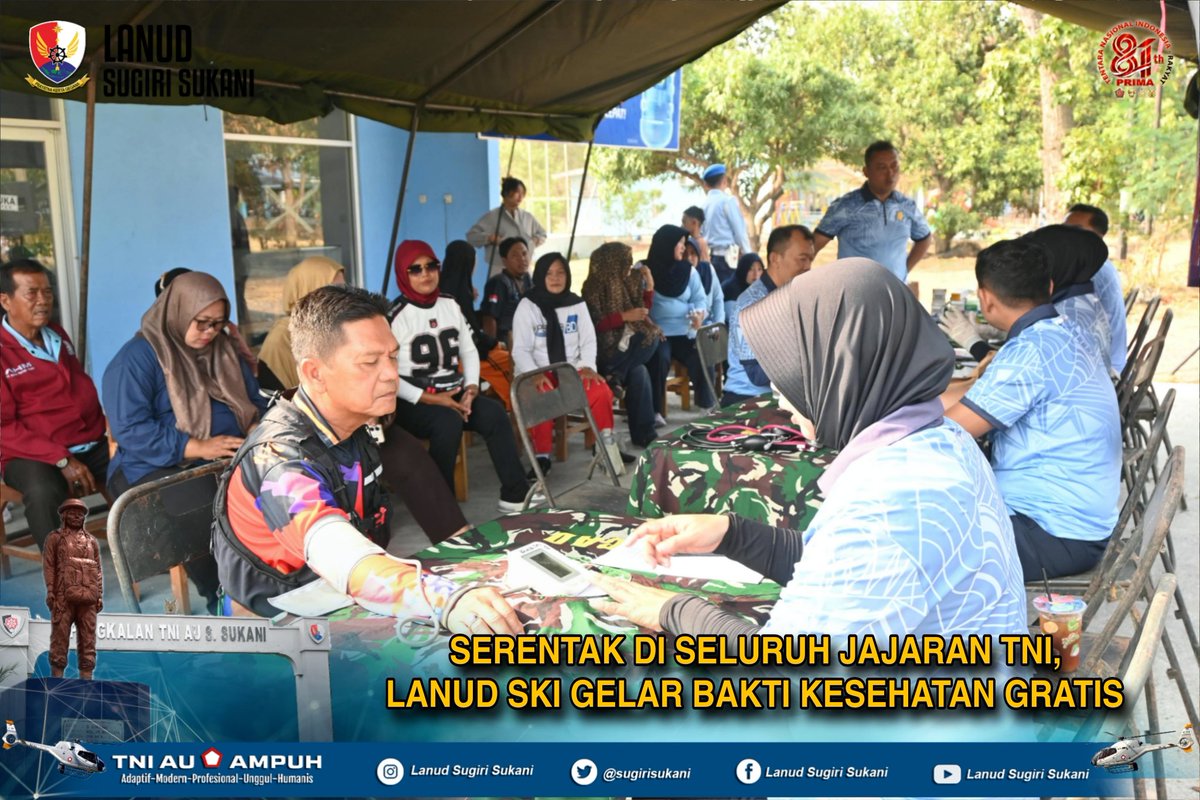 sugirisukani's tweet photo. Serentak di Seluruh Jajaran TNI, Lanud SKI Gelar Bakti Kesehatan Gratis https://t.co/g9FK2VhIsc