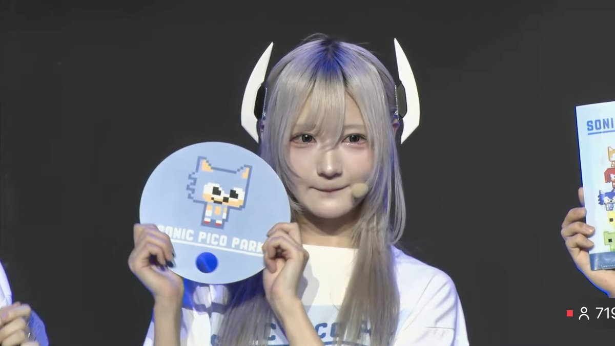 ooseru_99's tweet photo. みゅちゃんゲームプレイ普通に活躍してたし角はえてて可愛かった
#TGS2026 https://t.co/k10F20WGol